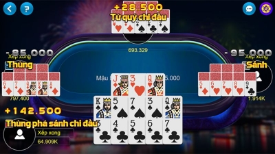 Mậu Binh - Trò chơi trí tuệ và may rủi hot tại casino online